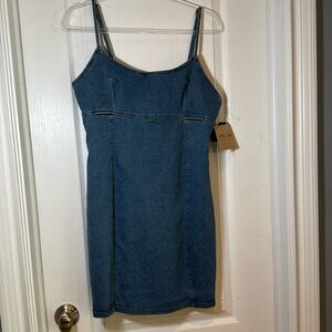 Love Cult Denim Blue Mini Dress NWT size large